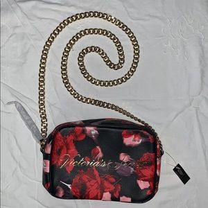 NWT Floral Victoria’s Secret Bag with Gold Chain